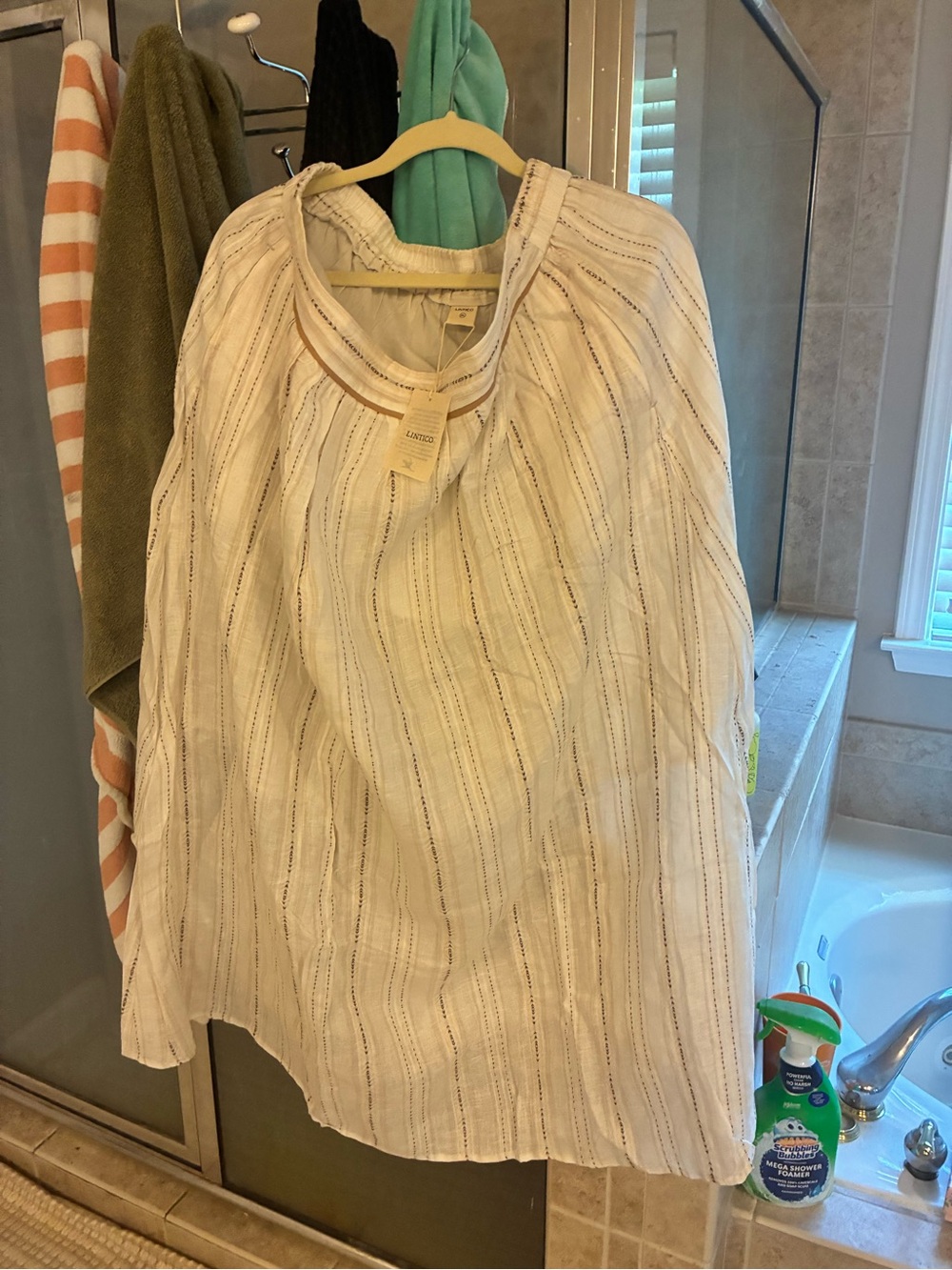 Cream Striped Maxi Skirt — Lightweight Everyday Maxi